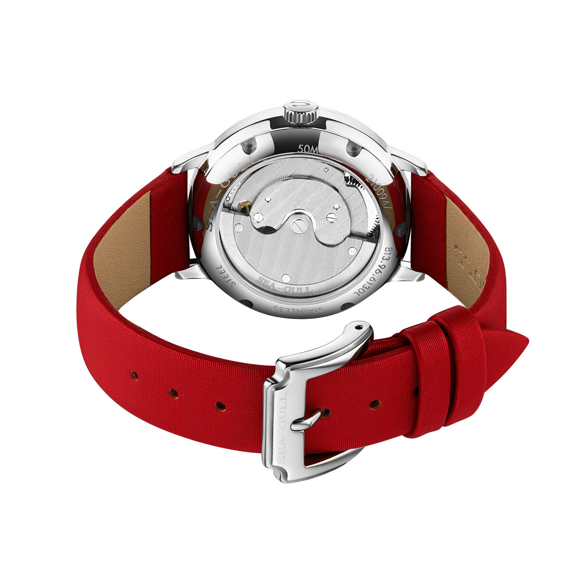 Sea-gull Heartbeat 813.96.6130L dameklokke hvit 34mm