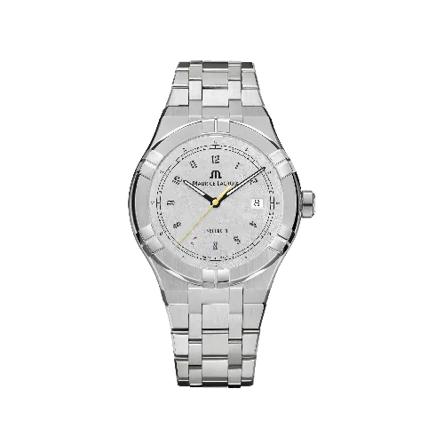 Maurice Lacroix Aikon Automatic 42mm klokke hvit gul viser
