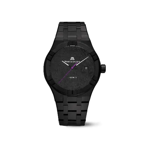 Label Noir Aikon Automatic 42MM klokke keramikk lilla sekundviser