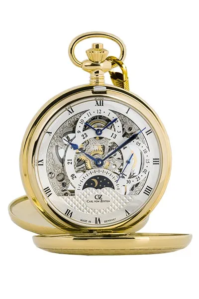 Carl von Zeyten Alb CVZ0040GSL lommeur hvit gull