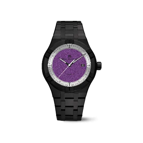 Label Noir Aikon Automatic 42MM klokke lilla sunray keramikk