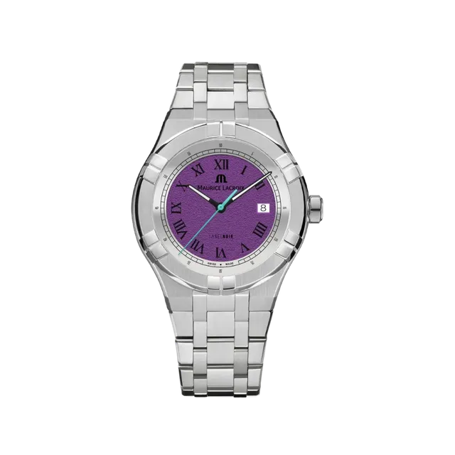 Label Noir Aikon Automatic 42MM klokke stål lilla solstråle
