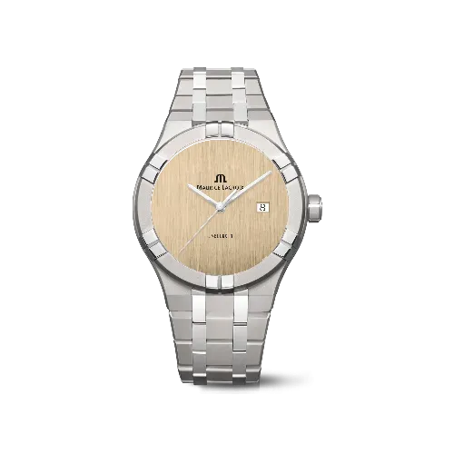 Label Noir Aikon Automatic 42MM armbåndsur titan krem