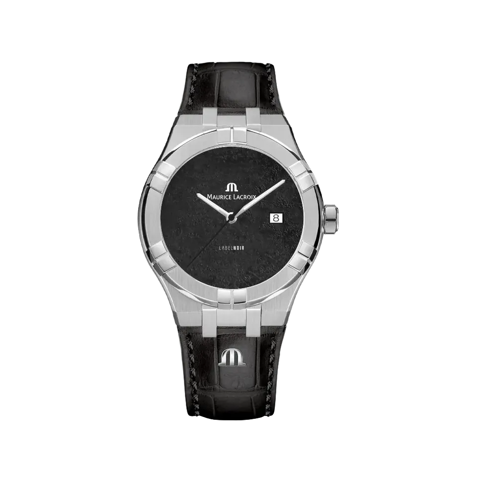 Label Noir Aikon Automatic 42MM klokke stål hvit lær