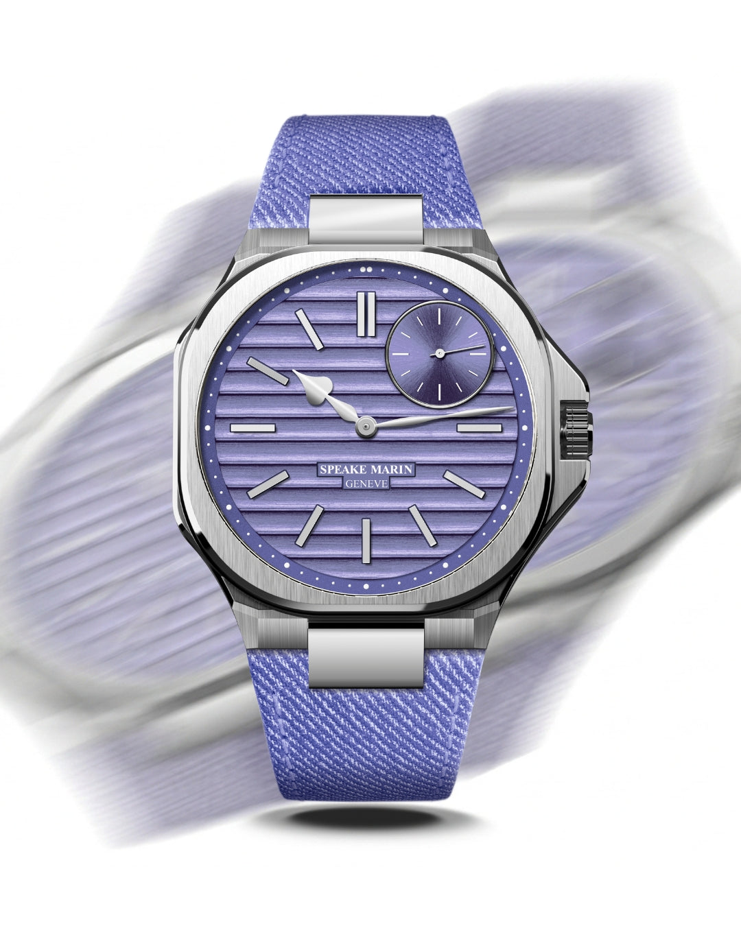 Speake-Marin Ripples Portobello klokke lavendel stål