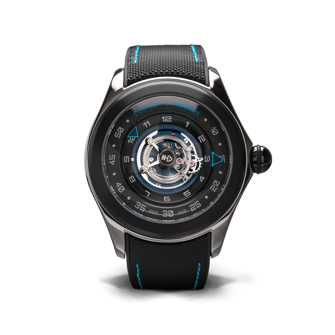 Label Noir Bubble 47 Central Tourbillon klokke neon grønn