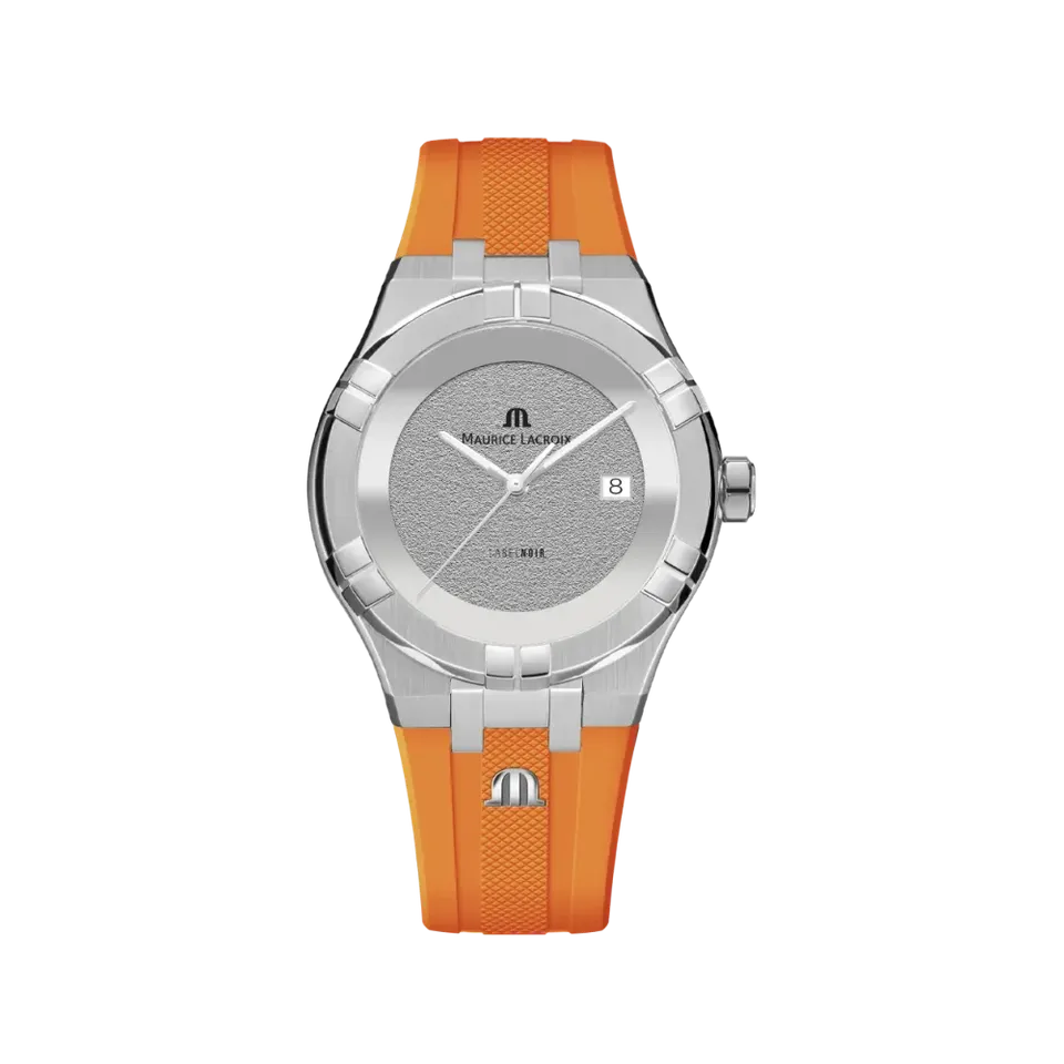 Label Noir Aikon Automatic 42MM klokke oransje gummi