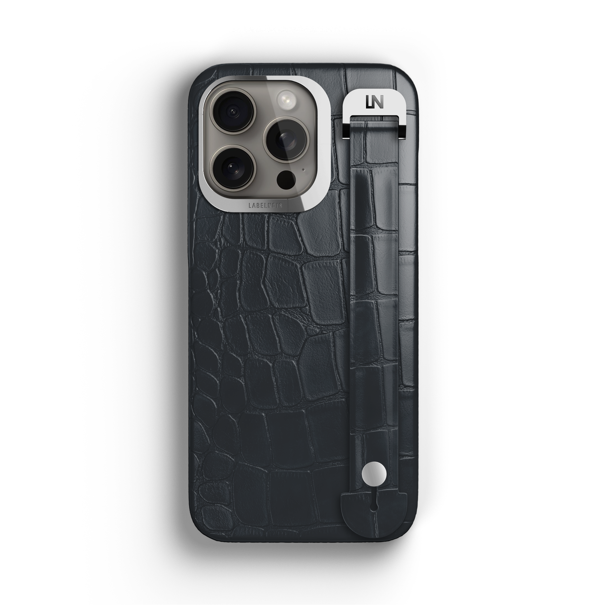 Label Noir Alligator iPhone 15 Pro deksel svart