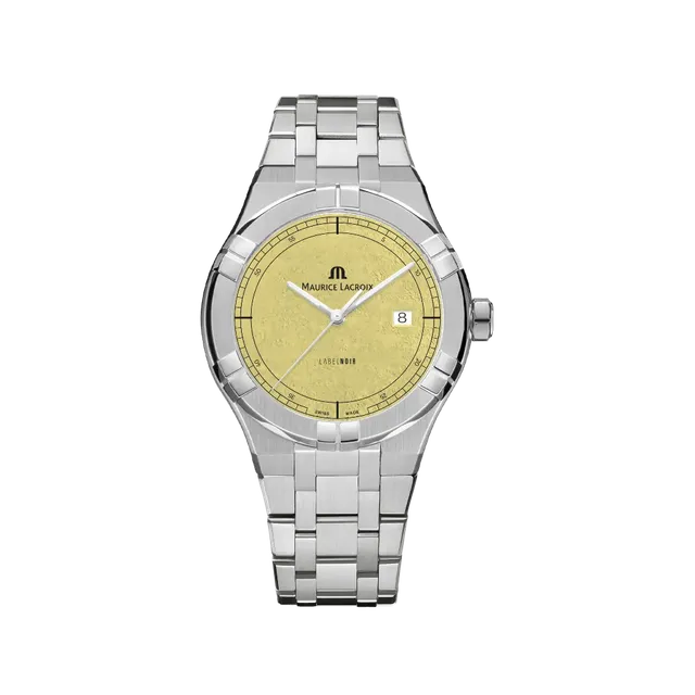 Label Noir Aikon Automatic 42MM klokke hvit gul laser stål