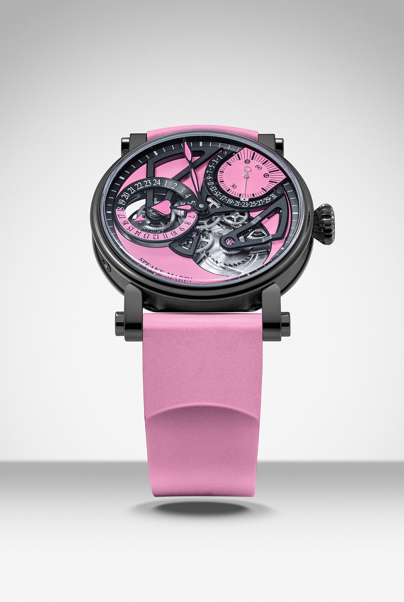 Speake-Marin Dual Time Pink klokke rosa 38mm 42mm