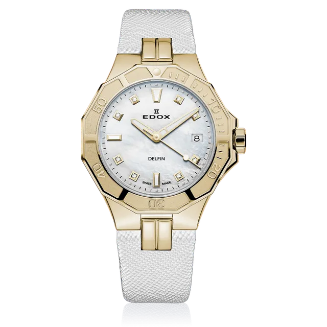 Edox Delfin Diver Date Lady dameklokke