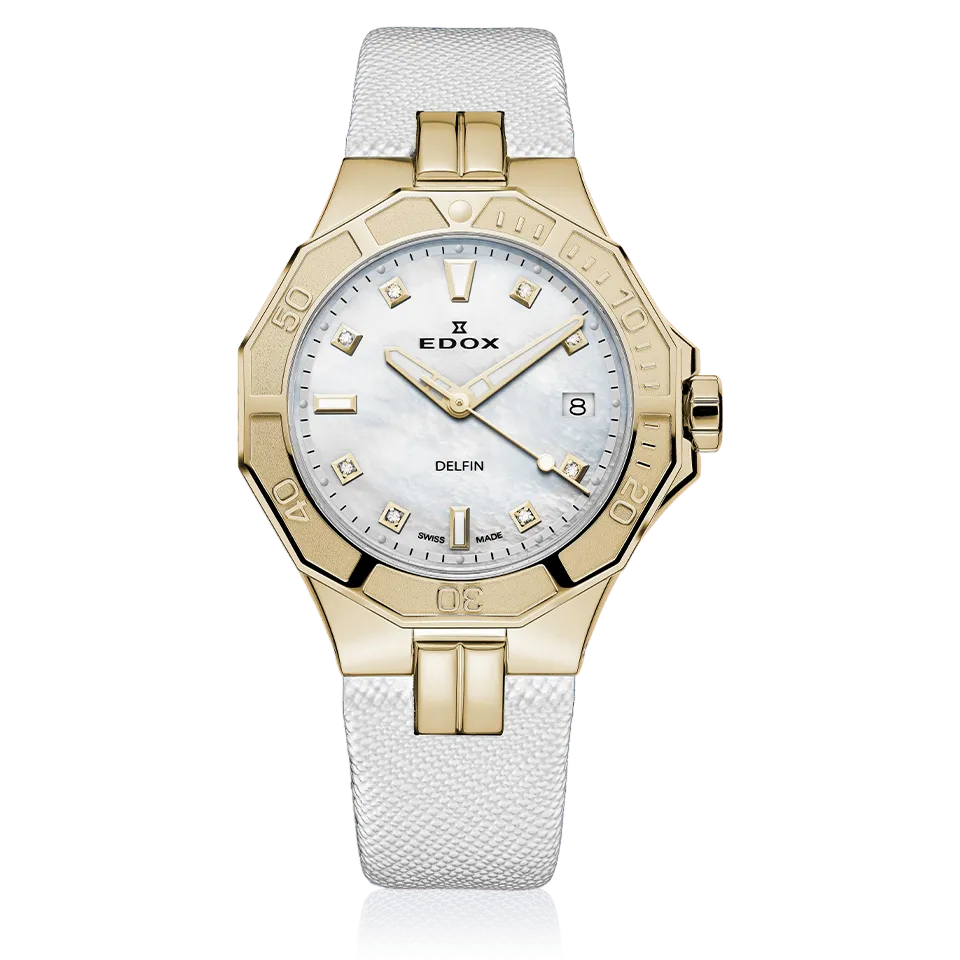 Edox Delfin Diver Date Lady dameklokke