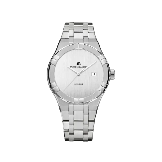 Label Noir Aikon Automatic 42MM klokke stål hvit satin