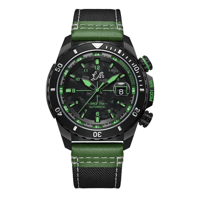 Sea-gull Dongfeng 814.22.2100 taktisk klokke grønn 44mm