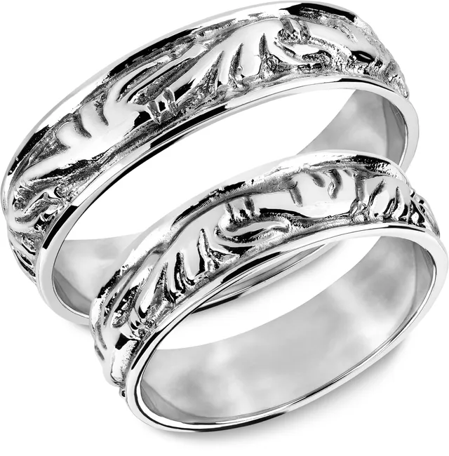 Snorre Ringeriksstil ring i hvitt gull 585