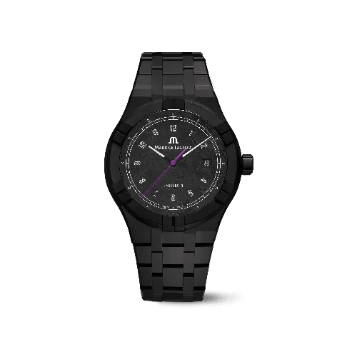 Label Noir Aikon Automatic 42MM klokke svart laser keramikk