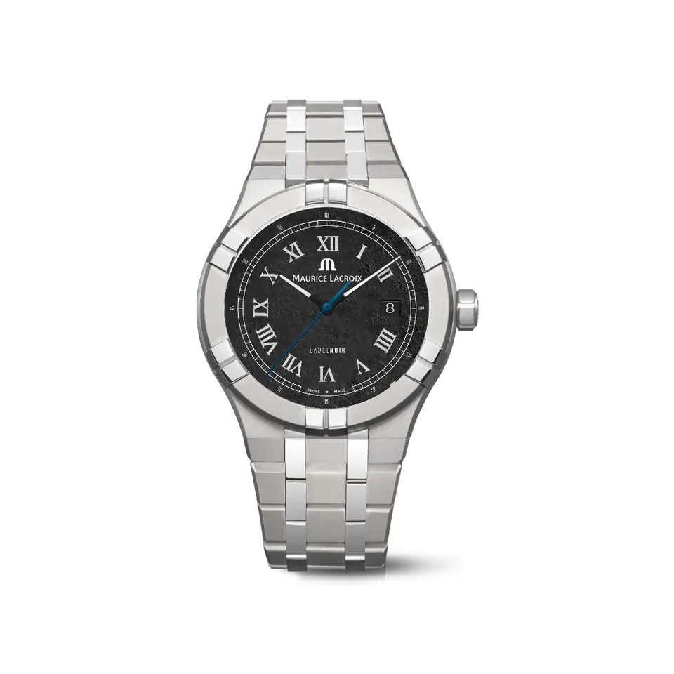Label Noir Aikon Automatic 42MM klokke titan blå sekundviser