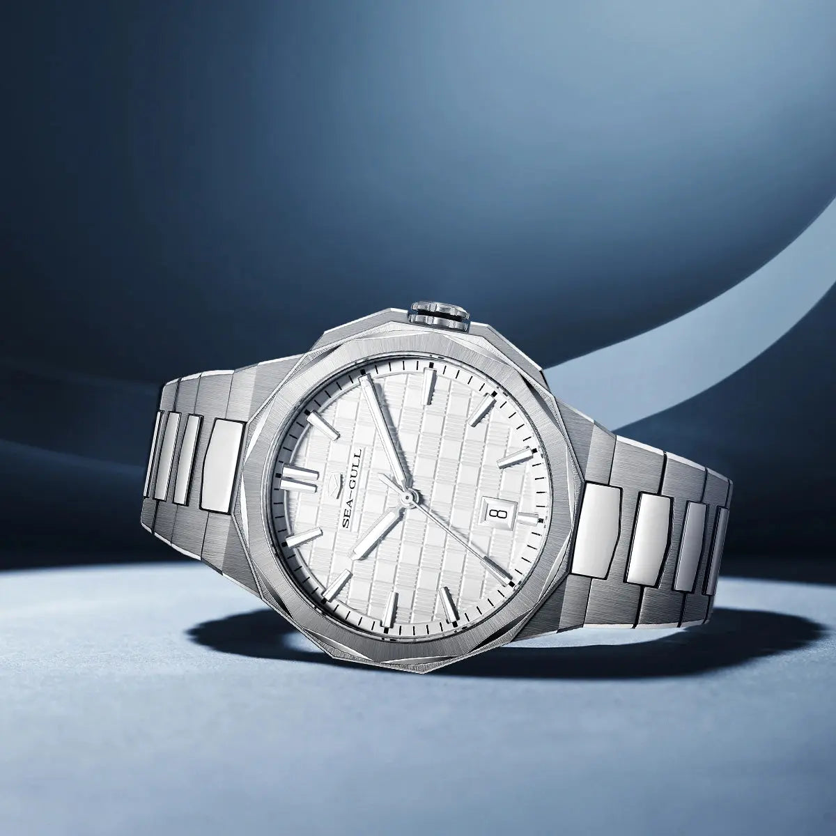 Sea-gull Extraordinary 836.12.1140A klokke hvit 40mm