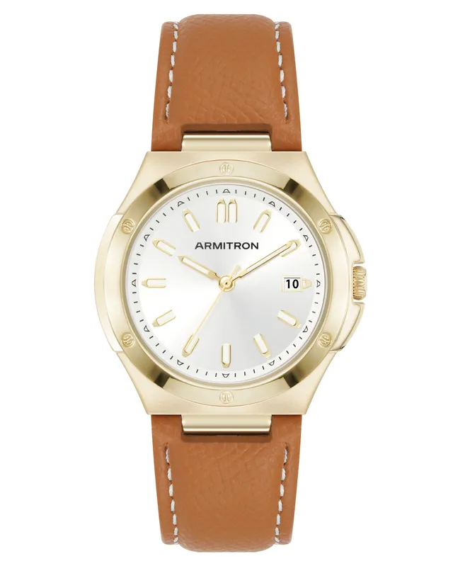 Armitron Parker 38mm herreklokke gull brun sølv