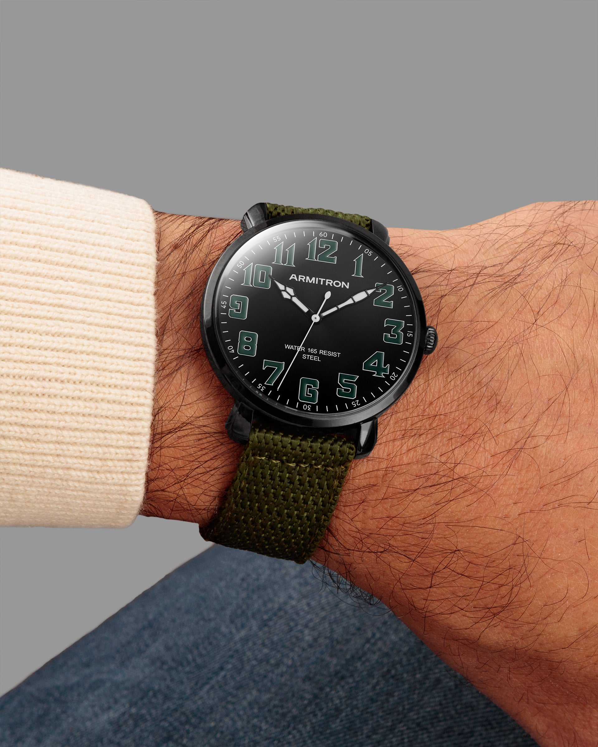 Armitron Campbell 42mm herreklokke svart nylon