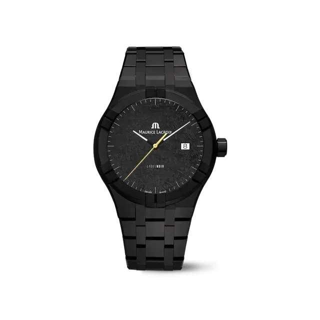 Label Noir Aikon Automatic 42MM klokke keramikk gul sekundviser