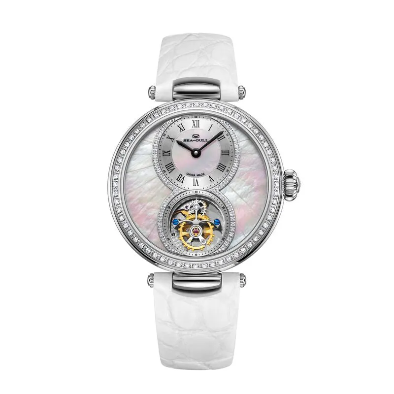 Sea-gull Artisan Heritage 718.11.7043VL dameklokke 38,5mm hvit