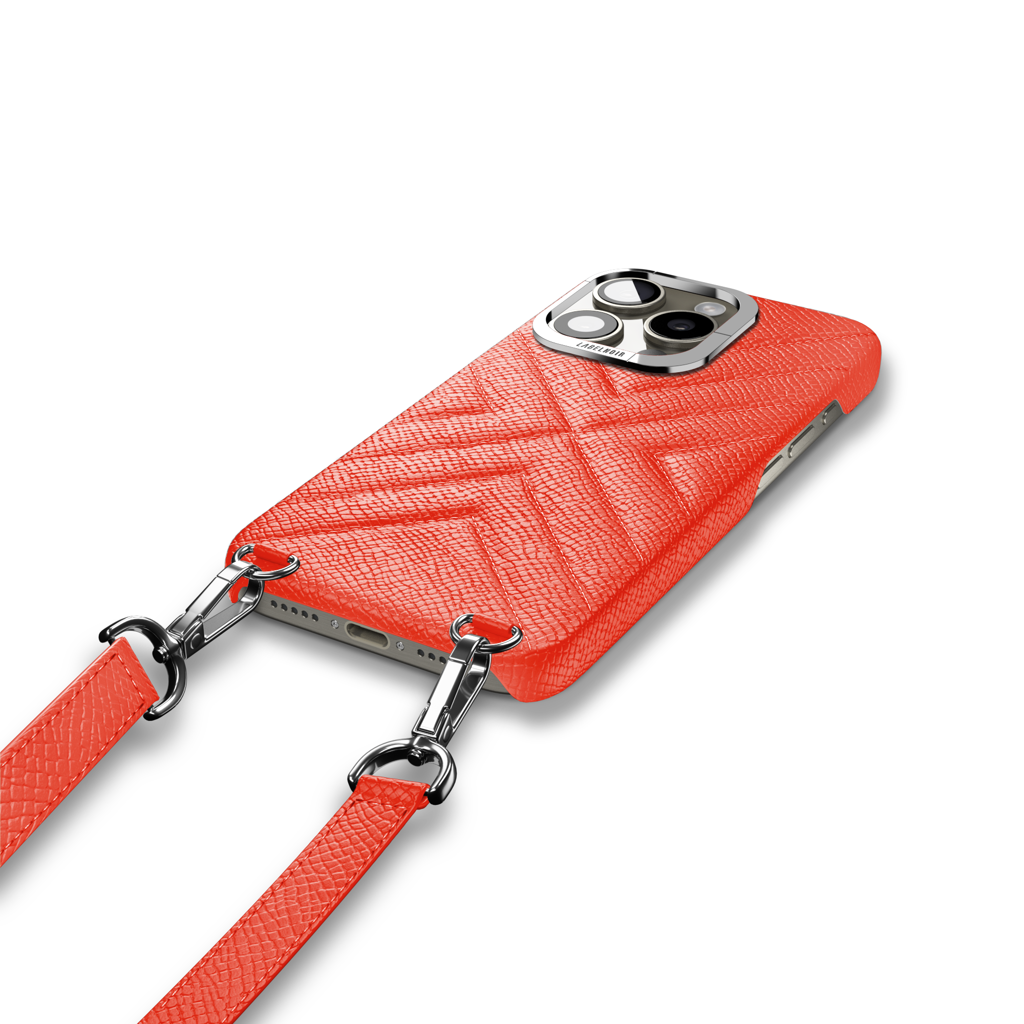 Label Noir iPhone 15 Pro crossbody deksel skinn svart