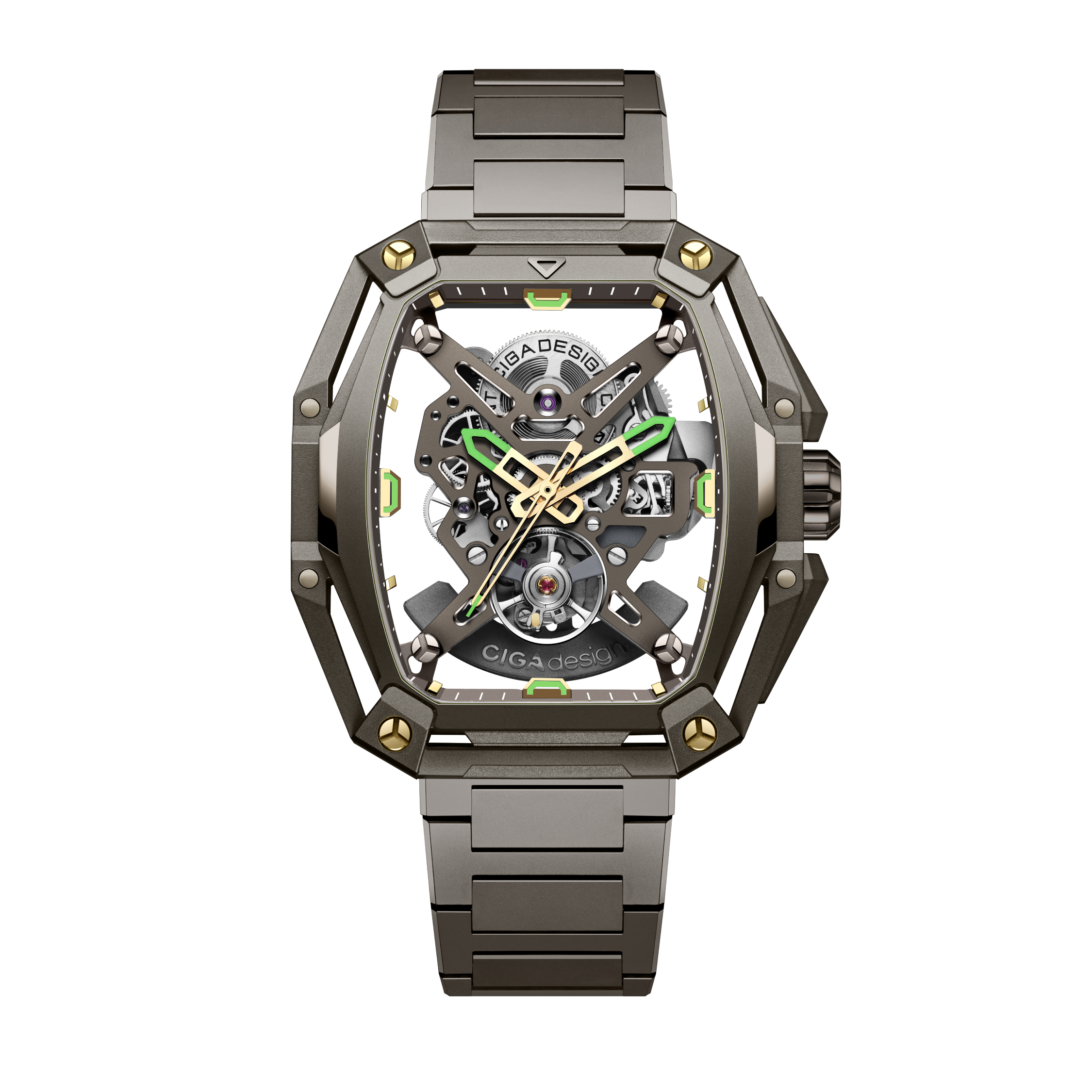 CIGA Design Hunter Vintage skjelettklokke rose gold