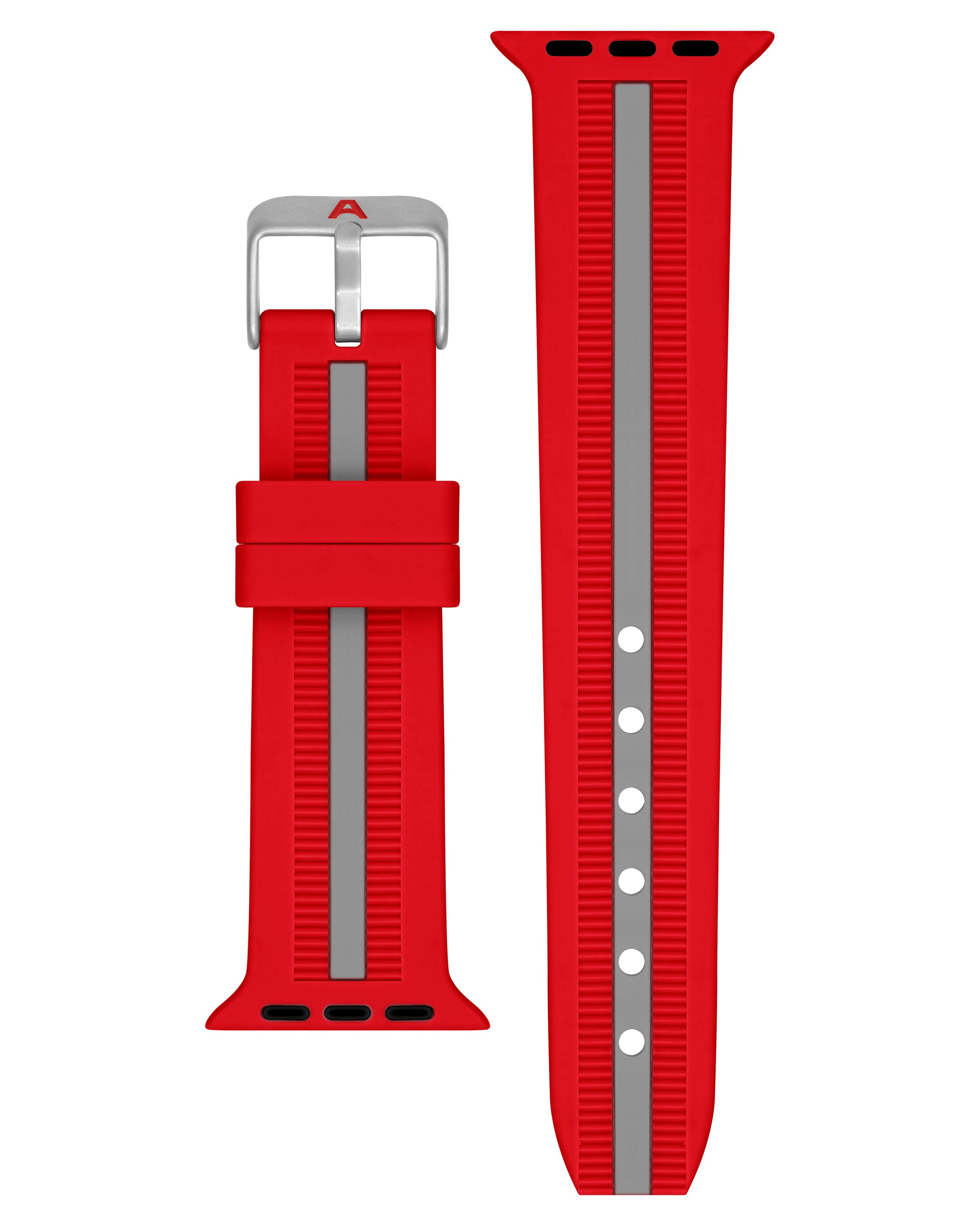 Armitron Racer Apple Watch-rem rød/grå silikon