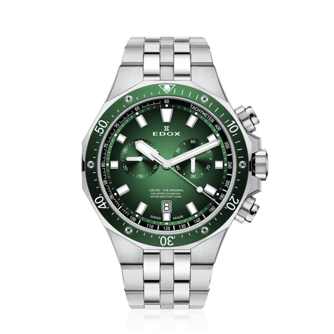 Edox Delfin Chronograph herreklokke vanntett