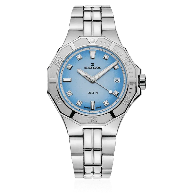 Edox Delfin Diver Date Lady Special Edition dameklokke dykker