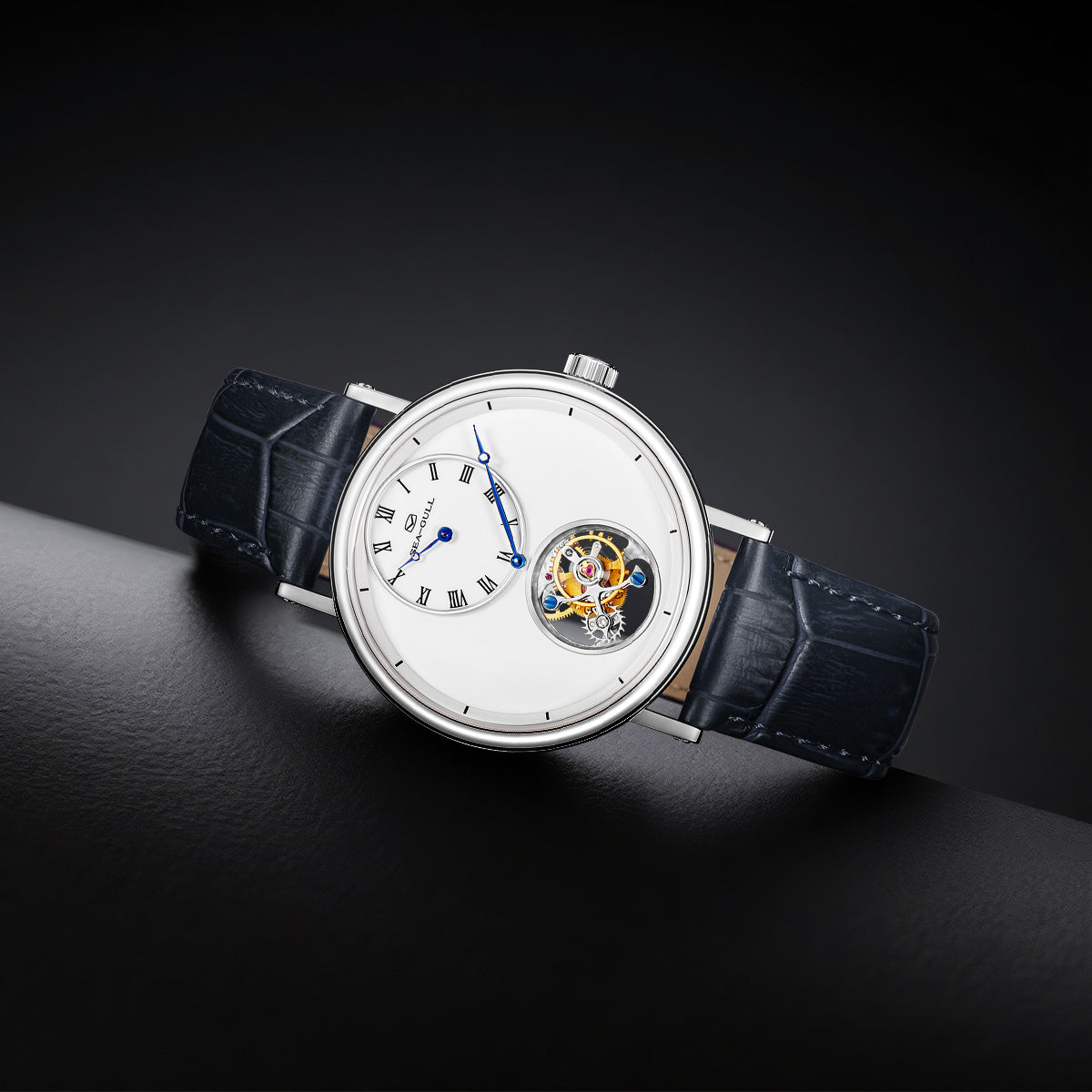 Sea-gull Artisan Heritage 39mm herreklokke emalje