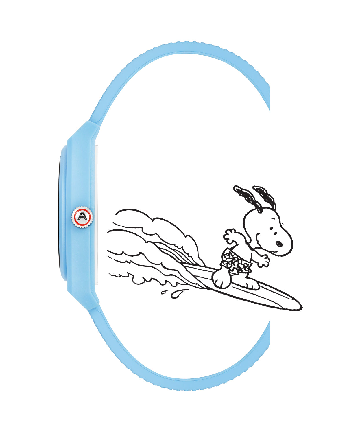 Armitron Peanuts Good Grief 36mm dameklokke blå plast