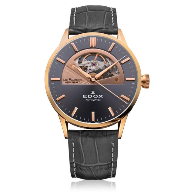 Edox Les Vauberts Open Heart Automatic herreklokke