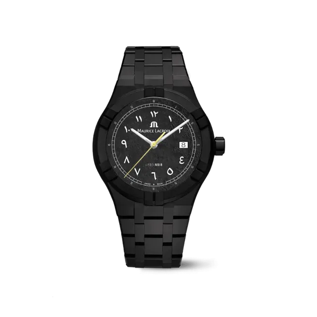Label Noir Aikon Automatic 42MM klokke svart arabisk gul
