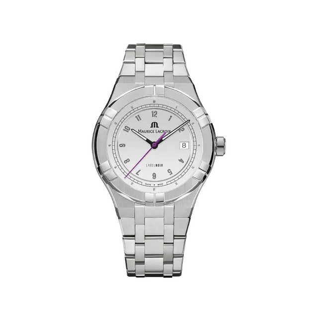 Label Noir Aikon Automatic 42MM klokke hvit microgroove stål