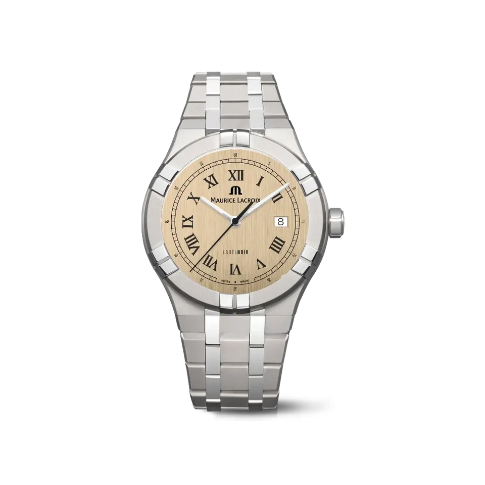 Label Noir Aikon Automatic 42MM armbåndsur titan krem