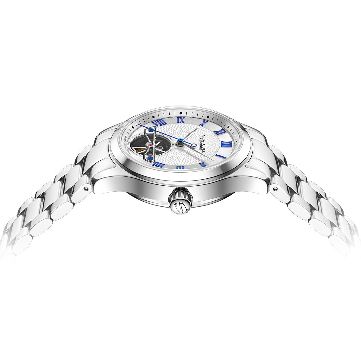 Sea-gull 816.19.1090 herreklokke automatisk blå 39 mm