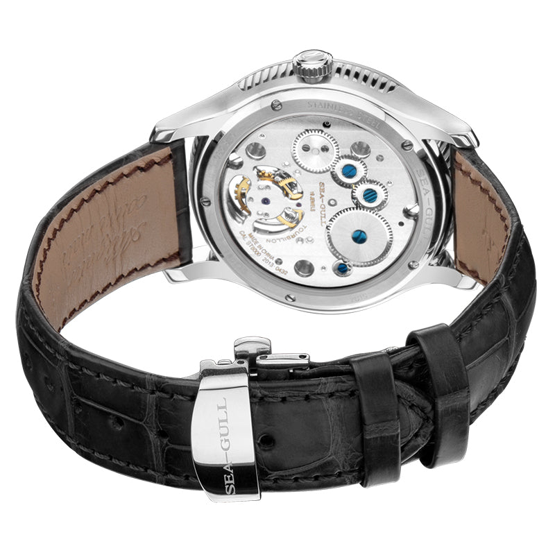 Sea-gull Heritage 518.930 herreklokke hvit/gull tourbillon