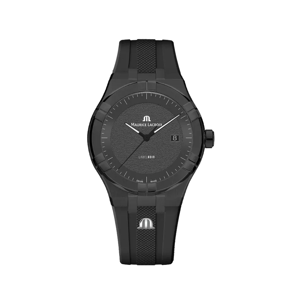 Label Noir Aikon Automatic 42mm klokke sort PVD gummi