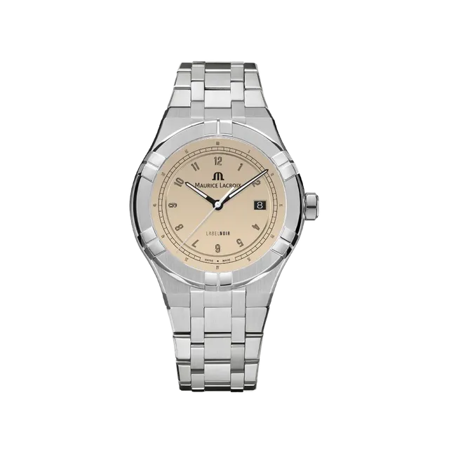 Label Noir Aikon Automatic 42MM klokke stål krem
