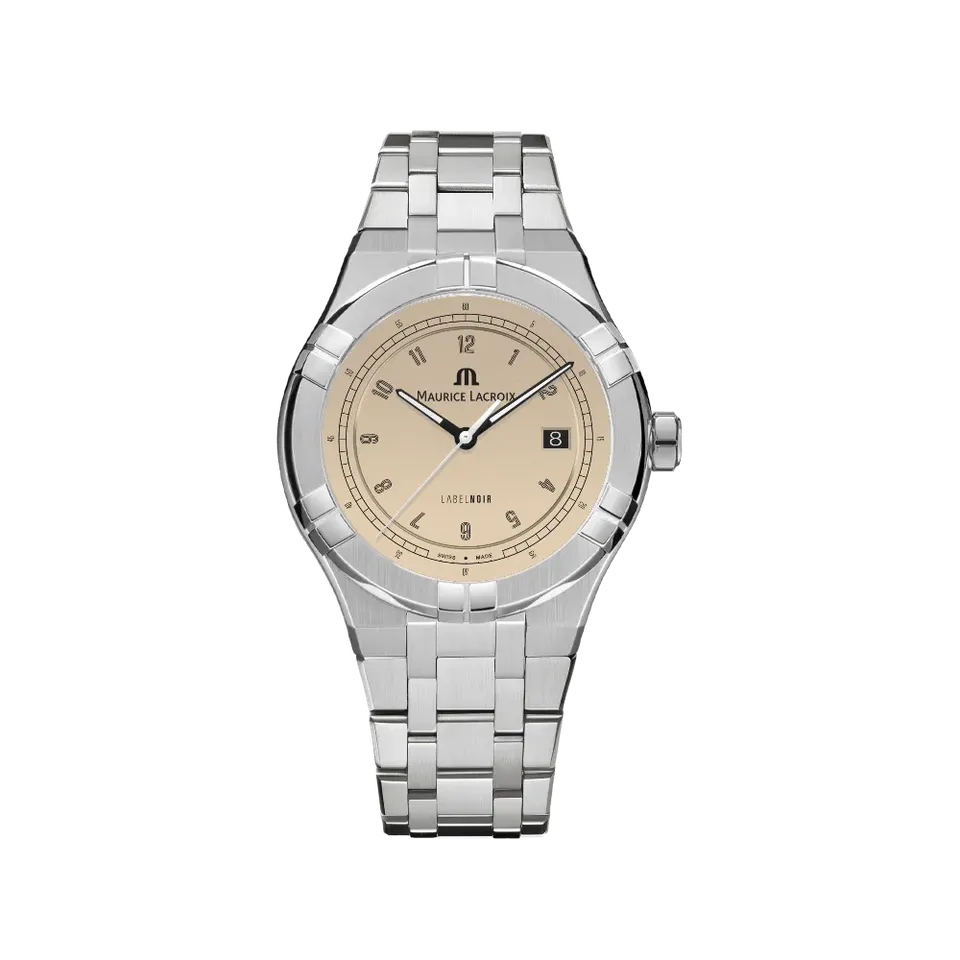 Label Noir Aikon Automatic 42MM klokke stål krem