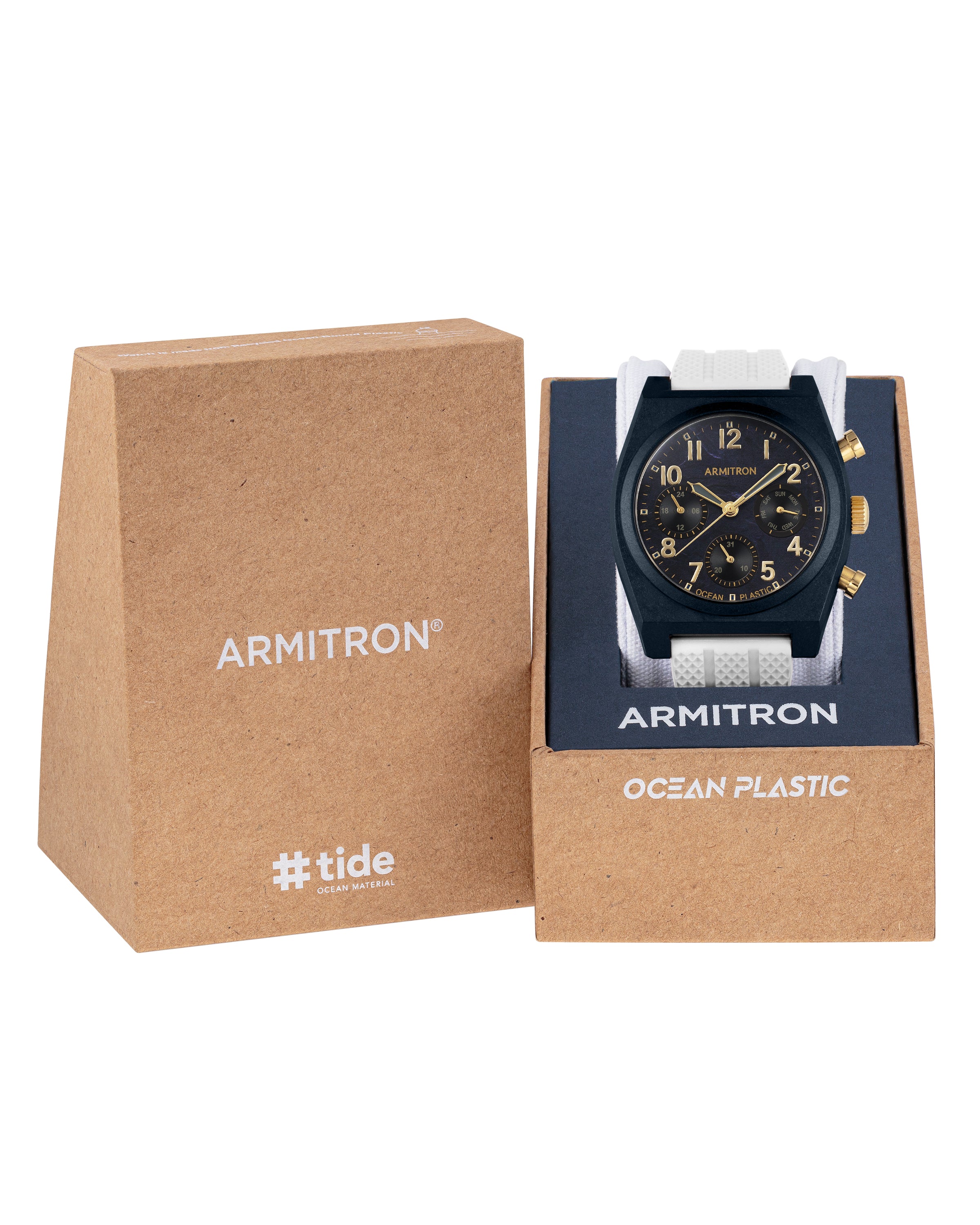 Armitron Wave 40 mm klokke hvit/marine resirkulert