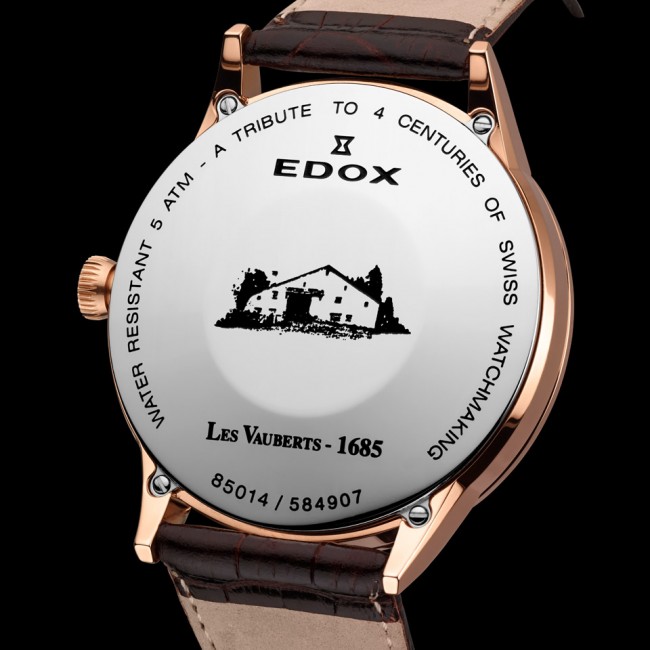 Edox Les Vauberts Open Heart Automatic herreklokke