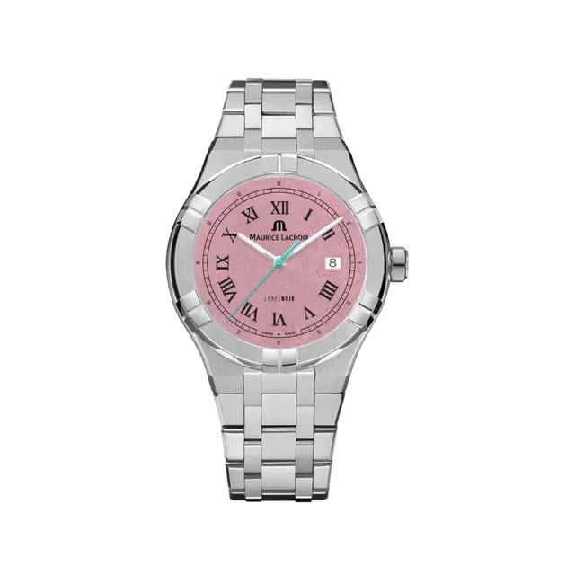 Label Noir Aikon Automatic 42MM klokke hvit rosa