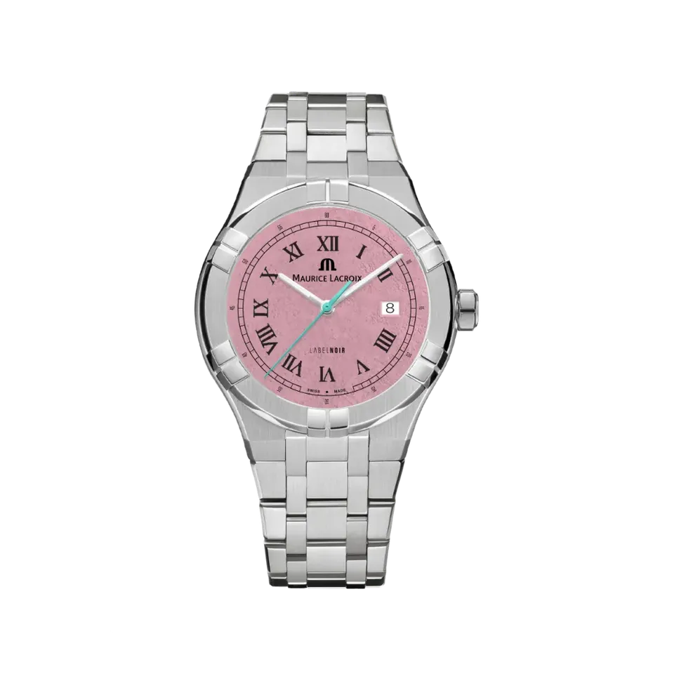 Label Noir Aikon Automatic 42MM klokke hvit rosa