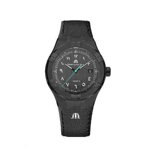Label Noir Aikon Automatic 42MM klokke svart PVD tekstil
