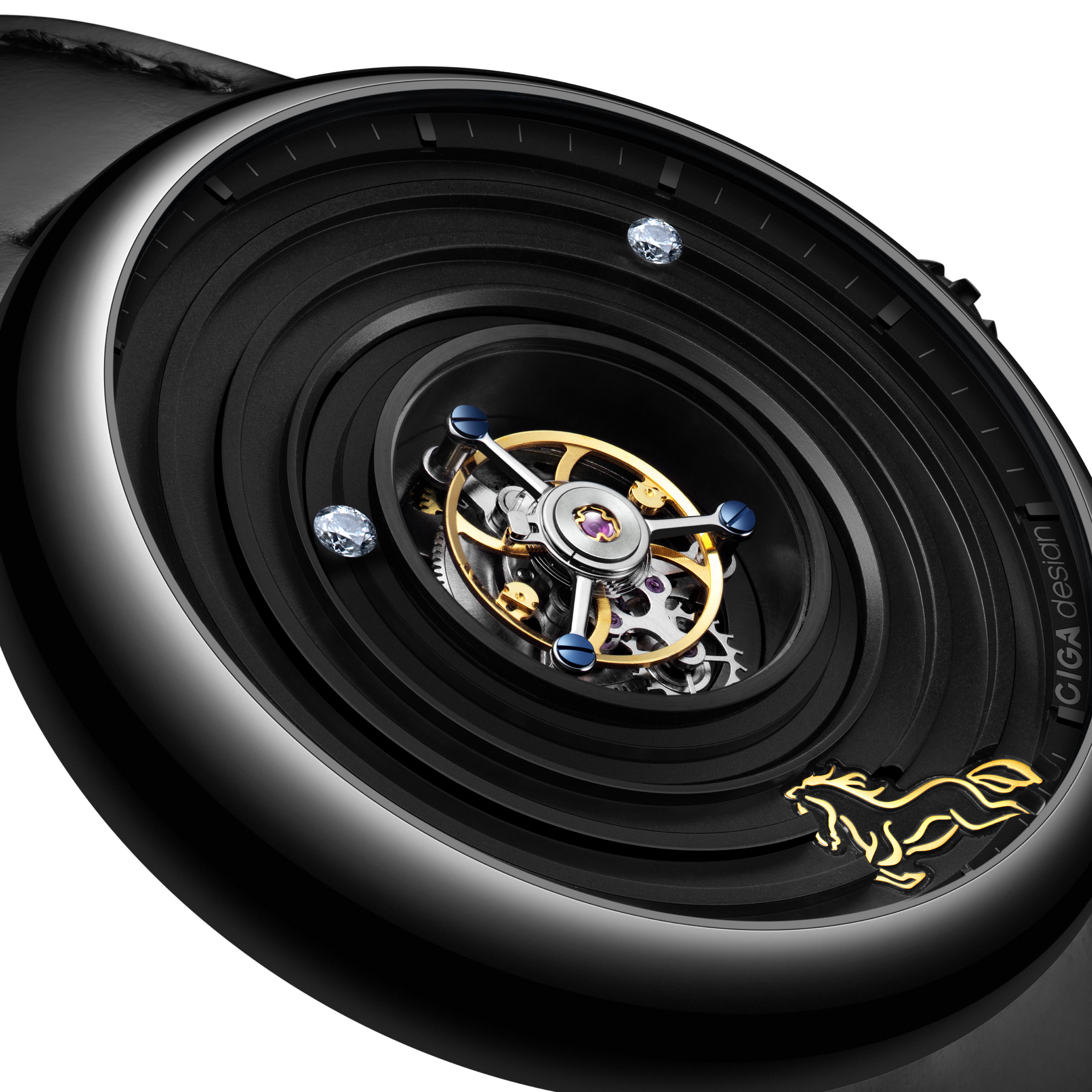 CIGA Design Zodiac Horse tourbillon klokke titan