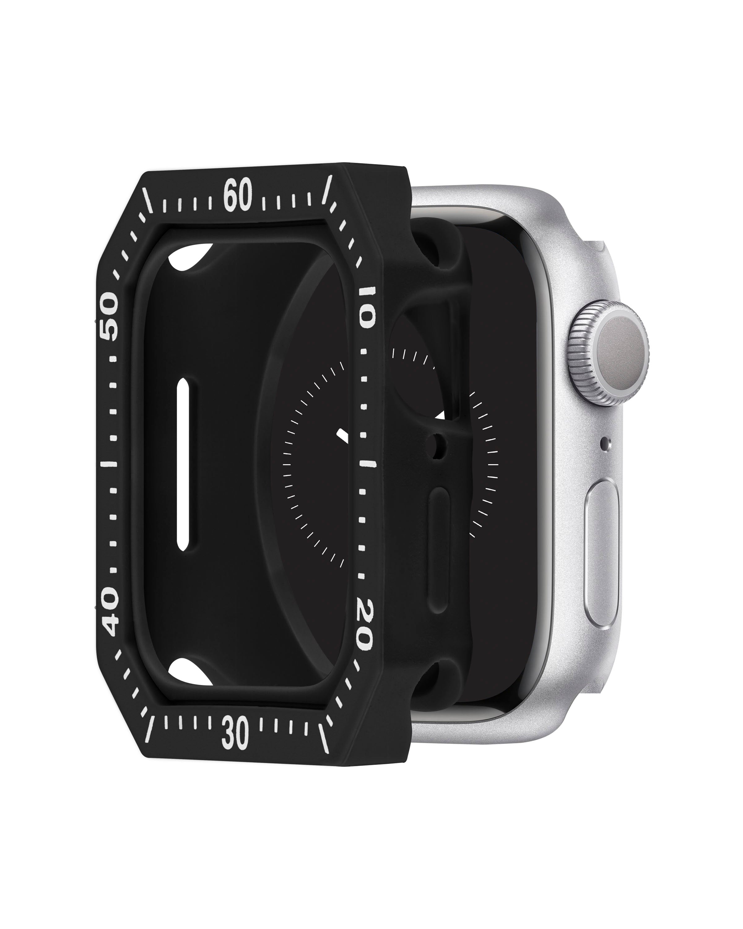 Armitron Racer silikondeksel til Apple Watch 45 mm svart/hvitt