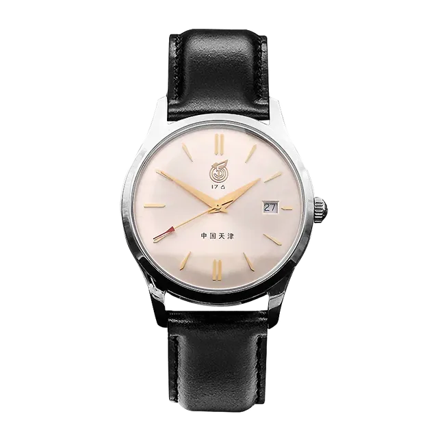 Sea-gull Reissue FKWY dressklokke beige 38mm